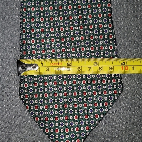 DARK GREEN TIE WITH SMALL PATTERN NEW - Picture 4 of 6
